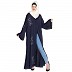 Front open Kaftan abaya with handwork-Navy Blue